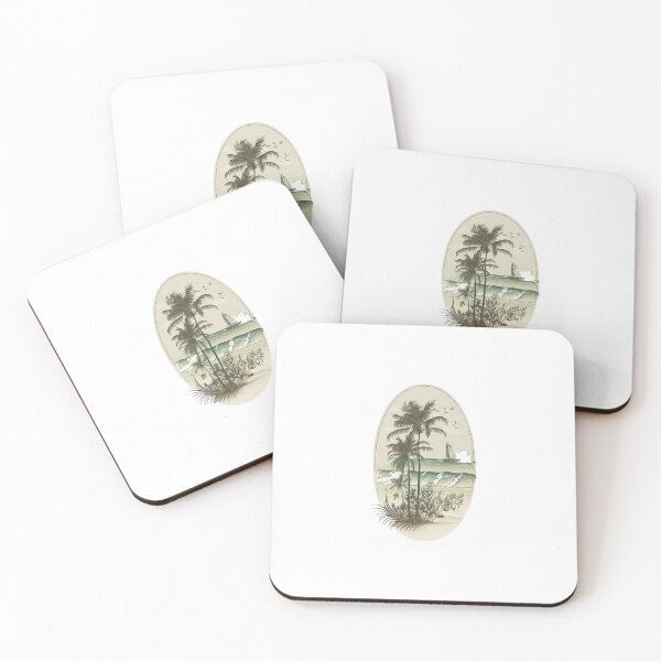 Item preview, Vintage Palm Trees by the Ocean designed and sold by DigitalHiveWork.