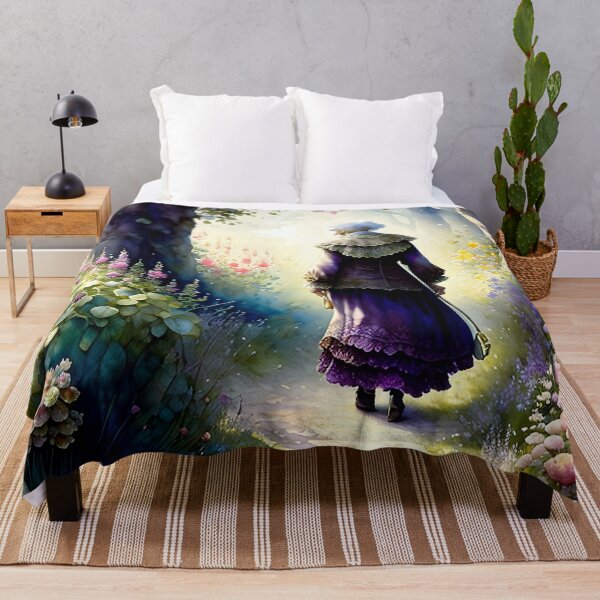 Item preview, Woman Walking In Her Garden Digital Art designed and sold by ArtsyWishesShop.