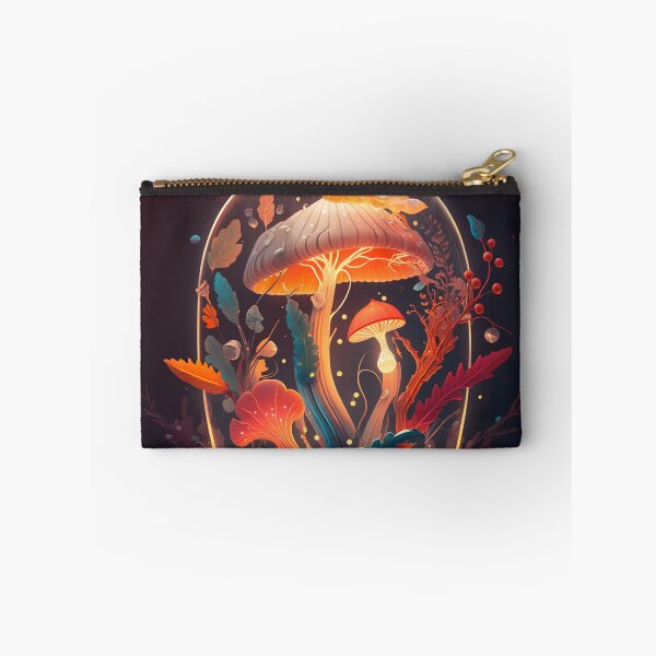 Item preview, Crystal Caverns: A Fantasy World of Glowing Mushrooms with a Jellyfish Kind of Vibe designed and sold by mysticsubs.
