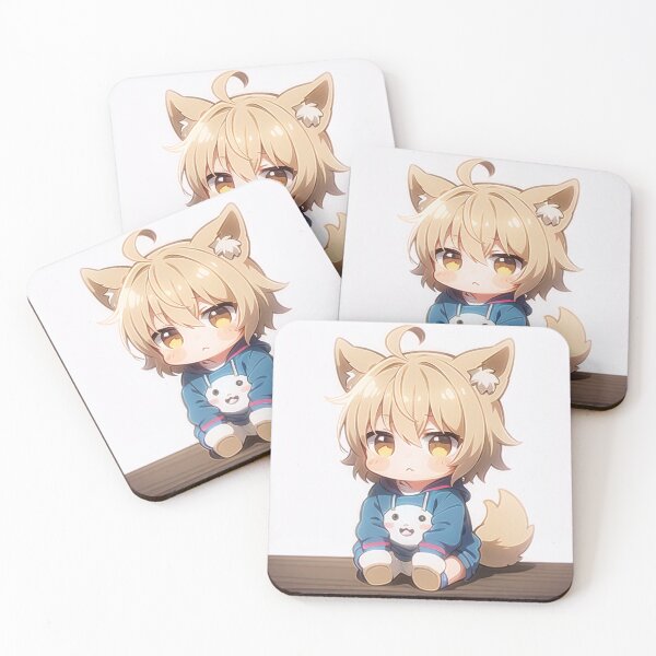 Item preview, A Beautiful Cute Chibi Dog Boy Sticker Very Kawaii designed and sold by HikariAtelier.