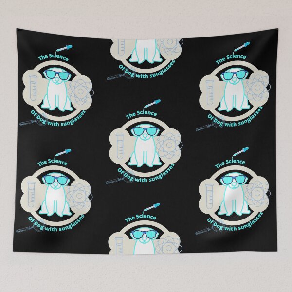 Item preview, The Science Of Dog with sunglasses designed and sold by Tw1nsAIArt.