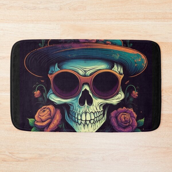Item preview, Whimsical Psychedelic Skull Madhatter Skeleton Art Design V.80 designed and sold by Pexelpanoramas.