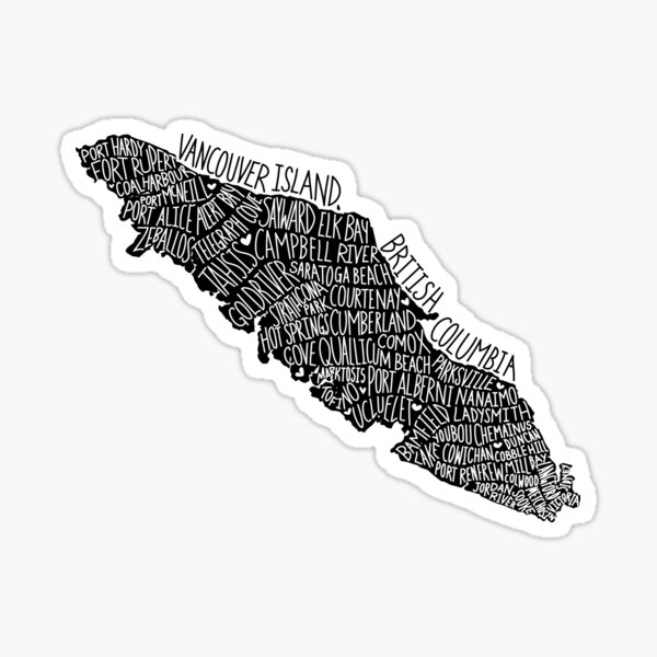 Item preview, Vancouver Island Cities - Black designed and sold by Wild Coast Creative.