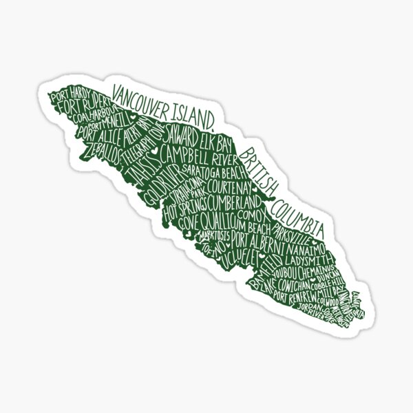 Item preview, Vancouver Island Cities - Green designed and sold by Wild Coast Creative.