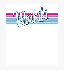 Waikiki Vintage Retro 70s Throwback Photographic Print