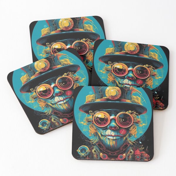 Item preview, Whimsical Psychedelic Skull Madhatter Skeleton Art Design V.81 designed and sold by Pexelpanoramas.
