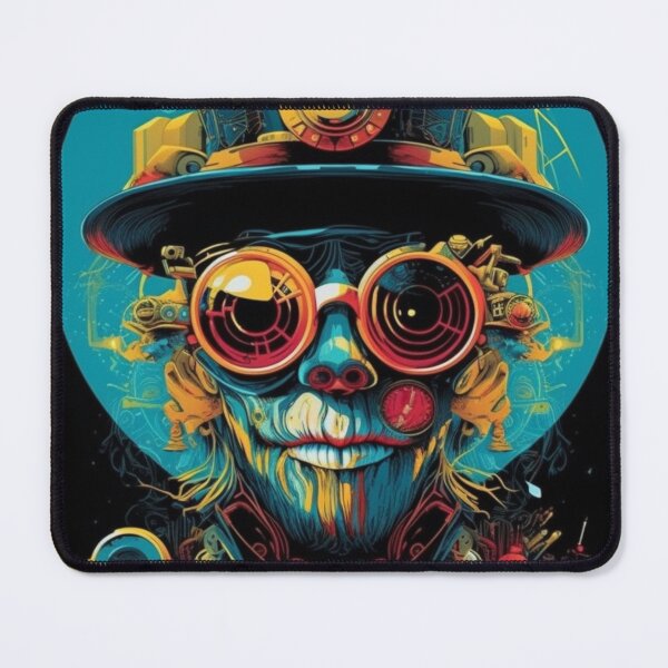 Item preview, Whimsical Psychedelic Skull Madhatter Skeleton Art Design V.81 designed and sold by Pexelpanoramas.
