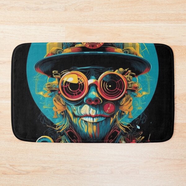 Item preview, Whimsical Psychedelic Skull Madhatter Skeleton Art Design V.81 designed and sold by Pexelpanoramas.