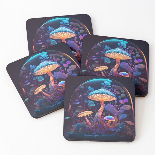 Item preview,  A Fantasy World of Glowing Mushrooms with a Jellyfish Kind of Vibe designed and sold by mysticsubs.
