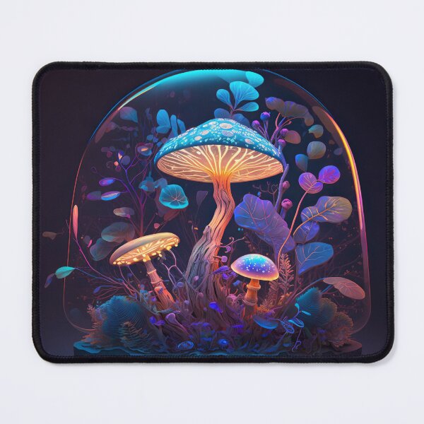 Item preview, A Fantasy World of Glowing Mushrooms with a Jellyfish Kind of Vibe designed and sold by mysticsubs.