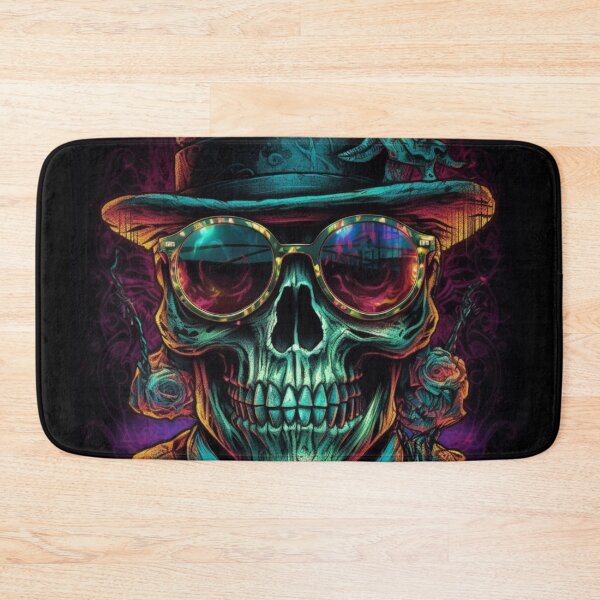Item preview, Whimsical Psychedelic Skull Madhatter Skeleton Art Design V.82 designed and sold by Pexelpanoramas.
