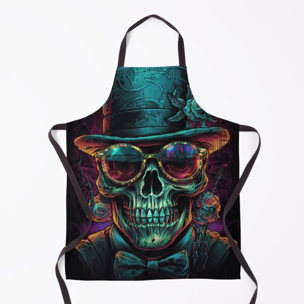 Item preview, Whimsical Psychedelic Skull Madhatter Skeleton Art Design V.82 designed and sold by Pexelpanoramas.