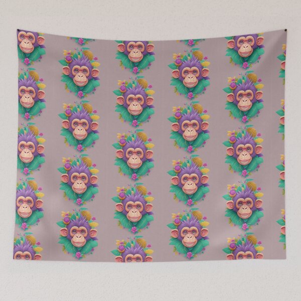 Item preview, Cute monkey print digital art designed and sold by pilb.