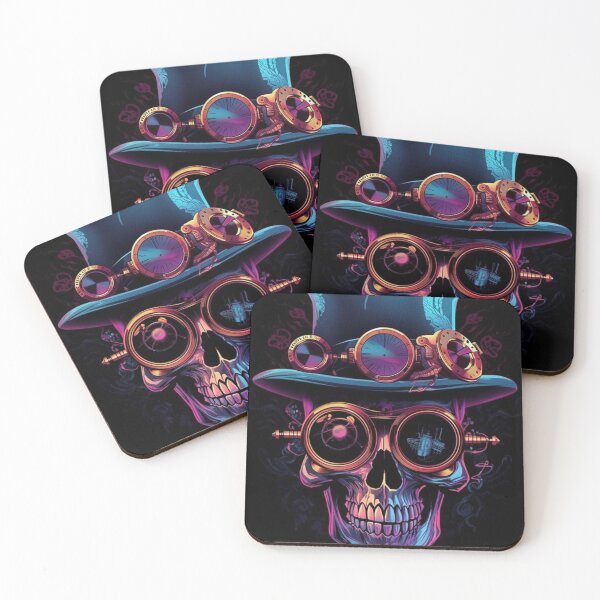 Item preview, Whimsical Psychedelic Skull Madhatter Skeleton Art Design V.83 designed and sold by Pexelpanoramas.