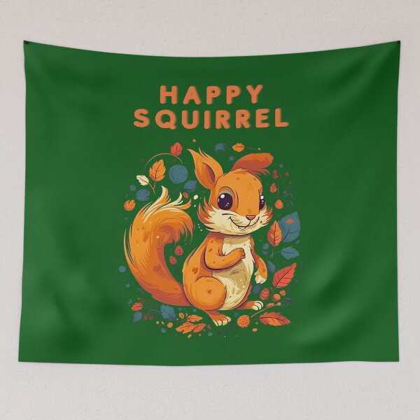 Item preview, Happy Squirrel Funny Little designed and sold by michallaga.