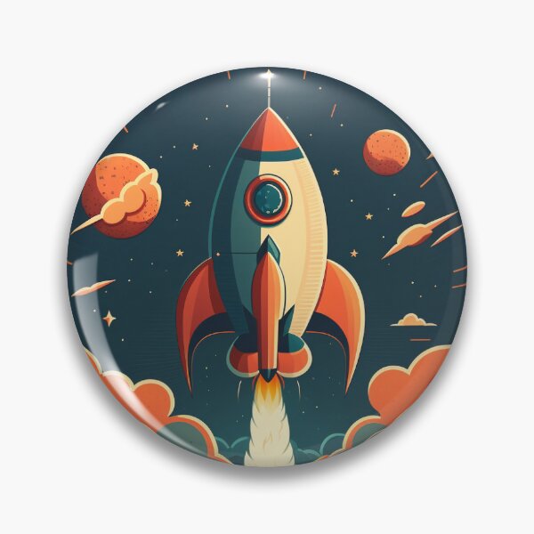 Item preview, Retro Rocket Blast Off designed and sold by DigitalHiveWork.