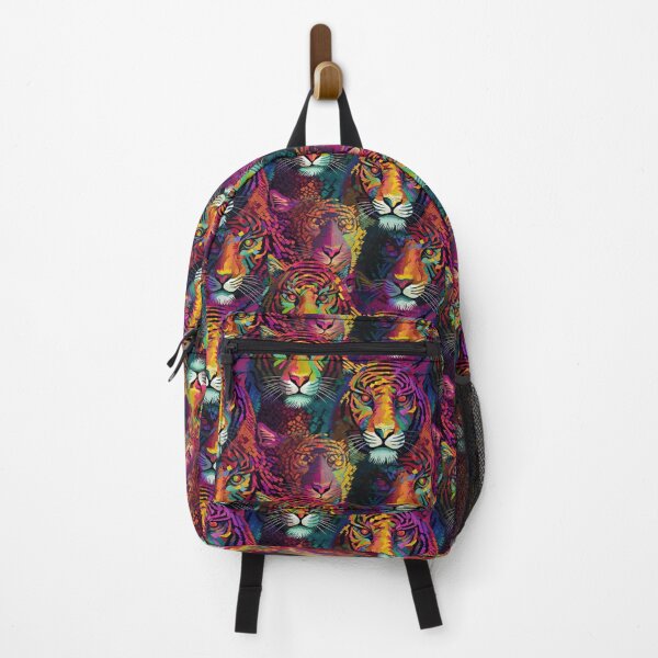 Item preview, Wildly Vibrant: All-Over Abstract Colorful Tiger Print Apparel and Homeware Collection designed and sold by ThePurpleMelon.