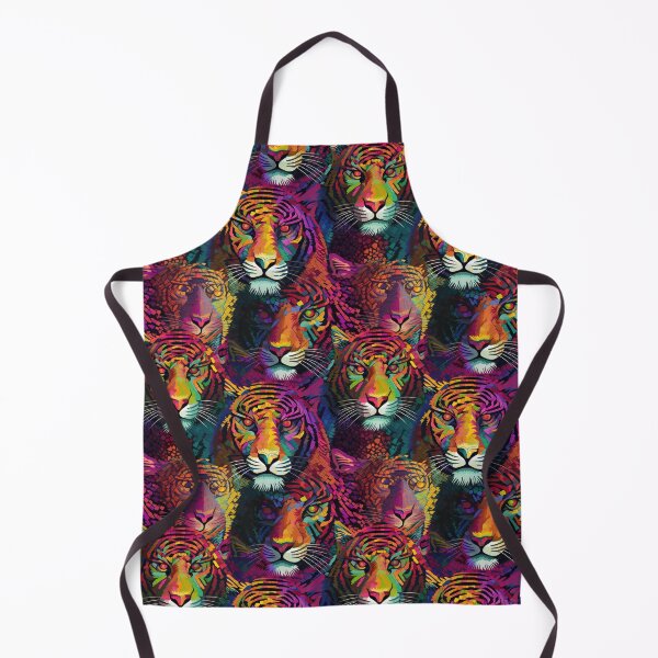 Item preview, Wildly Vibrant: All-Over Abstract Colorful Tiger Print Apparel and Homeware Collection designed and sold by ThePurpleMelon.