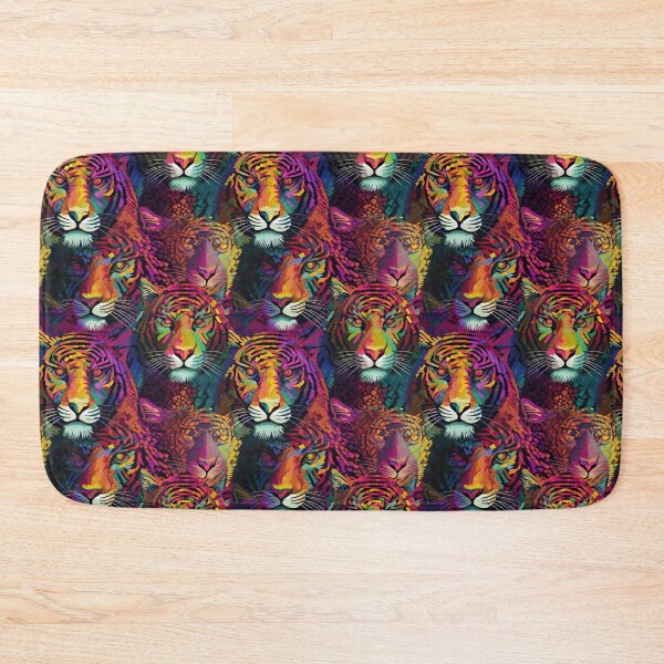 Item preview, Wildly Vibrant: All-Over Abstract Colorful Tiger Print Apparel and Homeware Collection designed and sold by ThePurpleMelon.