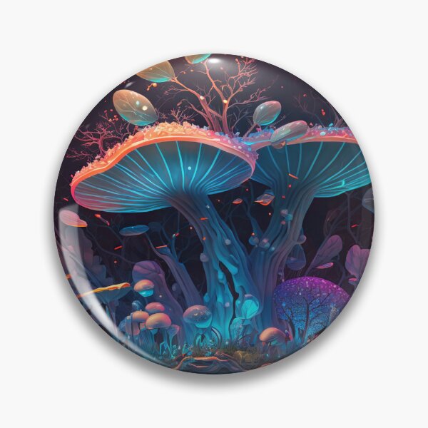 Item preview, A Fantasy World of Glowing Mushrooms with a Jellyfish Kind of Vibe designed and sold by mysticsubs.