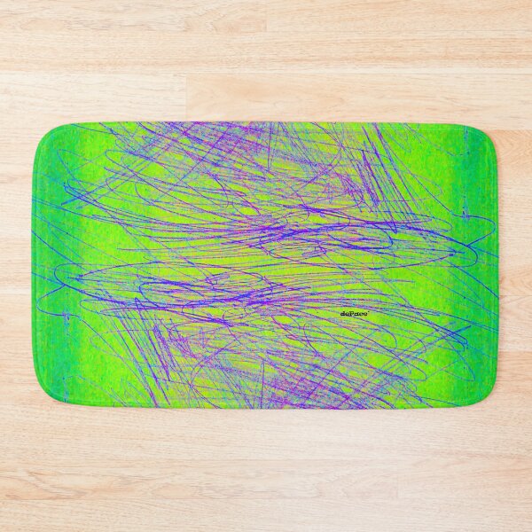 Artikelvorschau, Lila Scribbles auf Bright Green - dePace' entworfen und verkauft von mrpropcake.