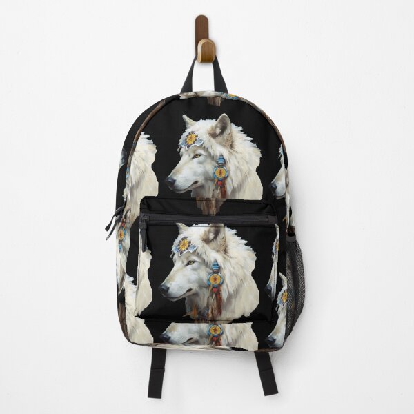 Item preview, Native American Boho White Wolf designed and sold by Richard Montag.