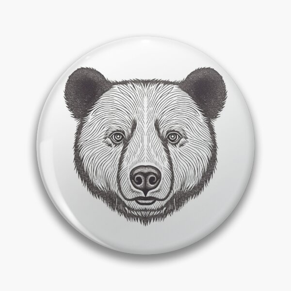 Item preview, Black Bear Stencil Black and White Art designed and sold by OtterComforts.