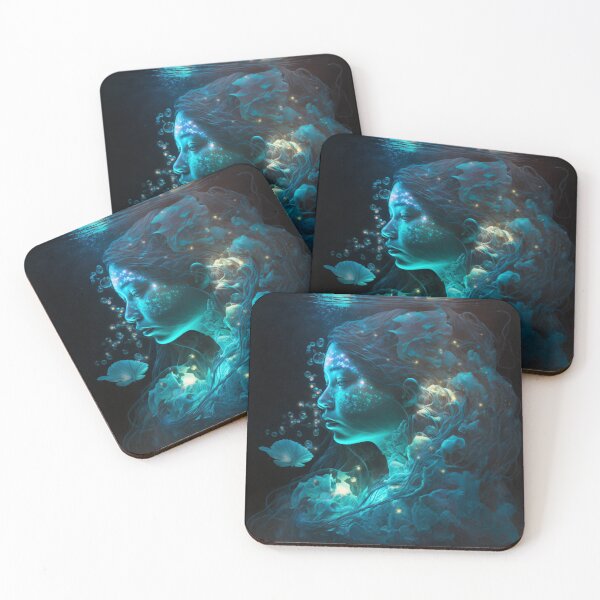 Artikelvorschau, Biolumineszierende Meerjungfrau entworfen und verkauft von Solace Sparkles.