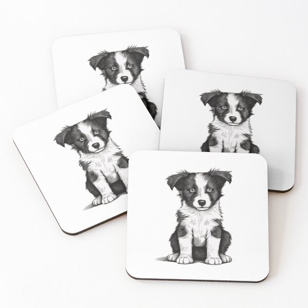 Item preview, Border Collie Puppy Art designed and sold by OtterComforts.