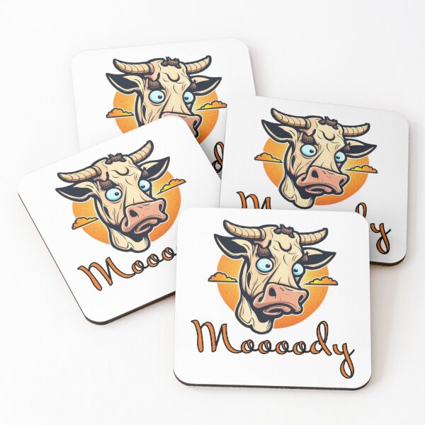 Item preview, just a little moody cow sticker, moody cow sticker, for cow lovers designed and sold by KesDesigns ⭐⭐⭐⭐⭐.