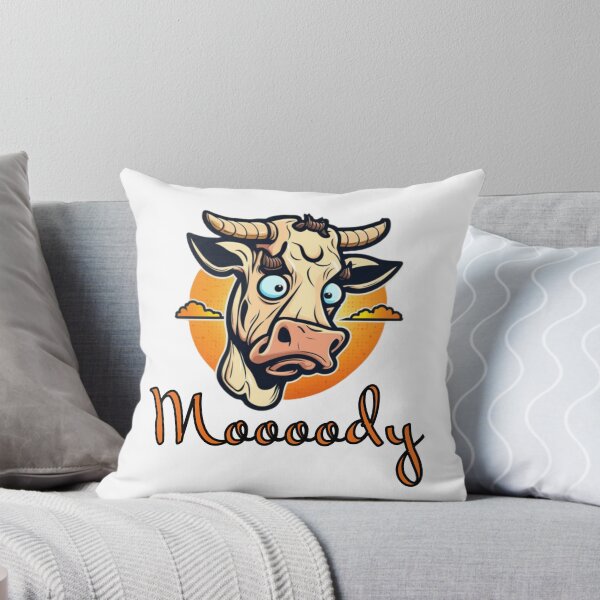 Item preview, just a little moody cow sticker, moody cow sticker, for cow lovers designed and sold by KesDesigns ⭐⭐⭐⭐⭐.