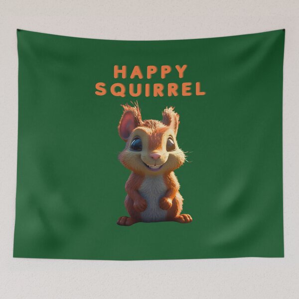 Item preview, Happy Squirrel Funny Little designed and sold by michallaga.