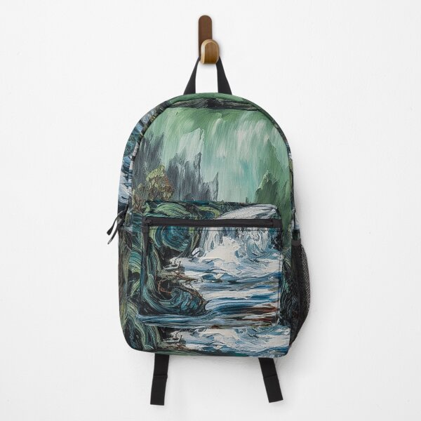 Item preview, A vintage oil painting of a waterfall scene captures the beauty and tranquility of nature.  designed and sold by Midnight Kadama Studio.