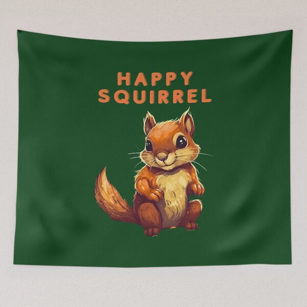 Item preview, Happy Squirrel Funny Little designed and sold by michallaga.