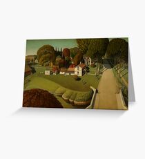 Grant Wood - The Birthplace of Herbert Hoover Greeting Card