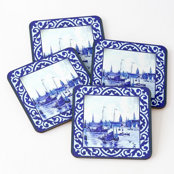 Item preview,  DUTCH BLUE DELFT : Vintage Sailboats and Ships Print designed and sold by posterbobs.