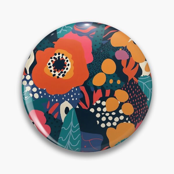 Item preview, Abstract Floral Colorful Playful Pattern designed and sold by spacefogdesign.