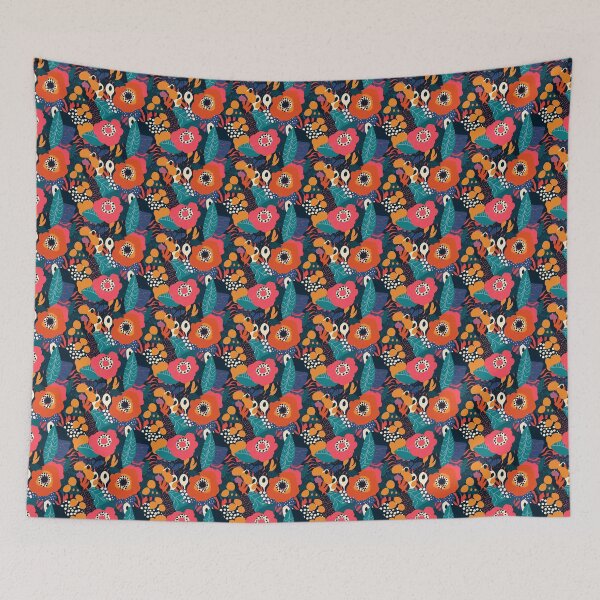 Item preview, Abstract Floral Colorful Playful Pattern designed and sold by spacefogdesign.