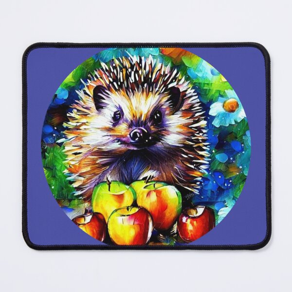 Item preview, Hedgehog with apples and wildflowers. designed and sold by Natalia-Vlad.