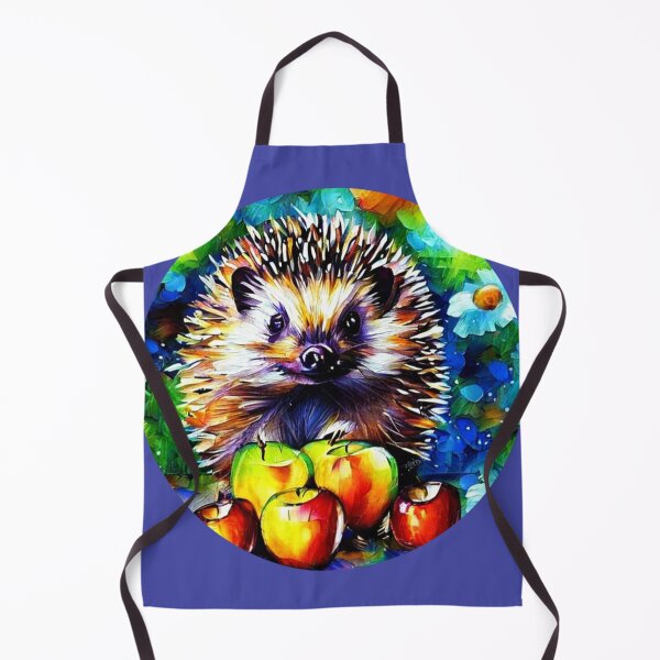Item preview, Hedgehog with apples and wildflowers. designed and sold by Natalia-Vlad.