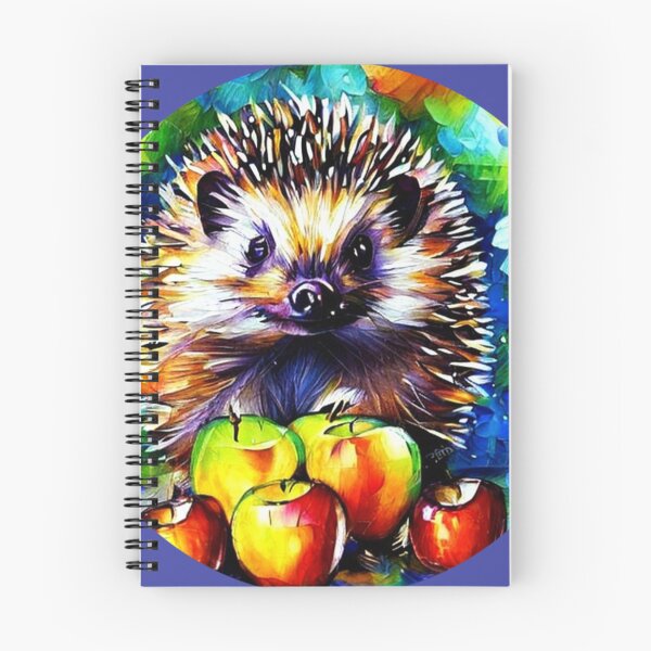 Item preview, Hedgehog with apples and wildflowers. designed and sold by Natalia-Vlad.