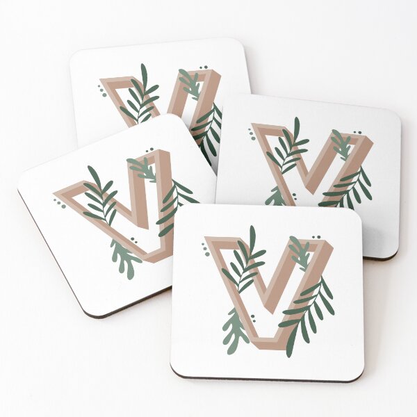 Item preview, Leafy Letter V designed and sold by samicreationss.