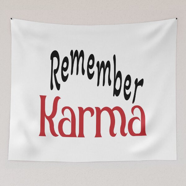 Item preview, Remember Karma Sweatshirt, by DAM Creative, designed and sold by DAM Creative ⭐⭐⭐⭐⭐.