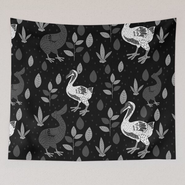 Item preview, dodo bird scandinavian pattern black designed and sold by Gossip Rag.