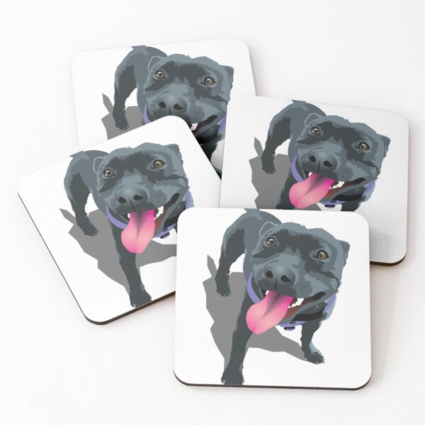 Item preview, Panting Dog Staffy Smiling Staffordshire Bull Terrier designed and sold by Bloomin'  Arty Families.
