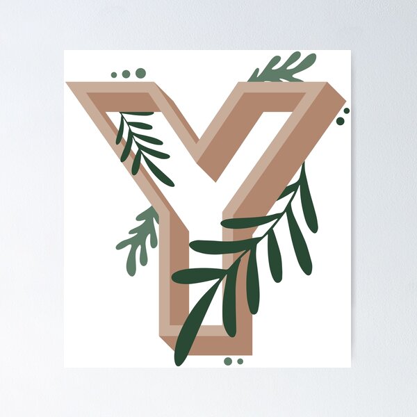 Item preview, Leafy Letter Y designed and sold by samicreationss.