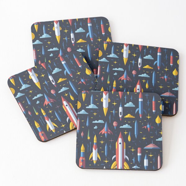 Item preview, Rocketing to the Stars - Colorful Rocket Ship Design designed and sold by Diegos-.