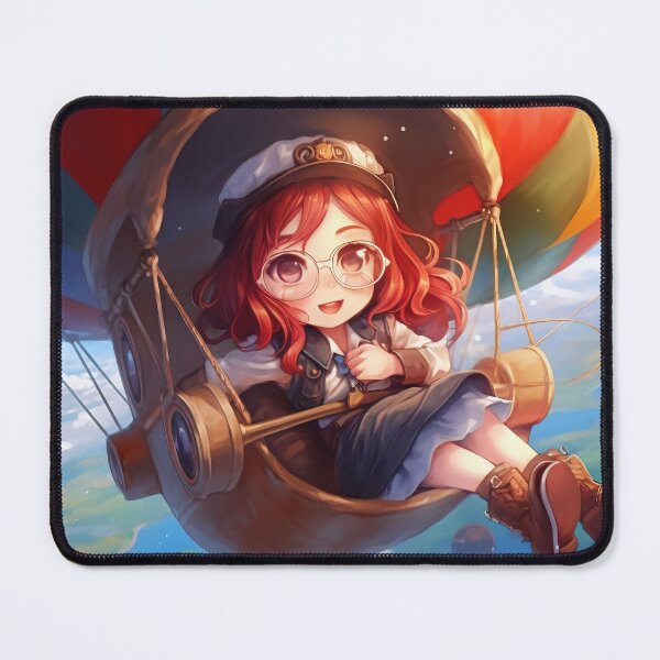 Item preview, Cute Little Girl Flies through the Sky in a Vintage Air Balloon designed and sold by AngelAndAnimal.