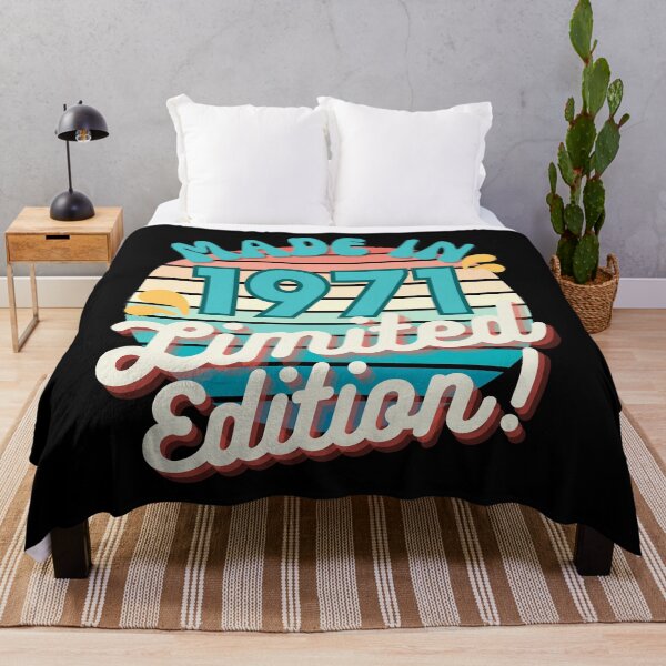 Item preview, Made In 1971 Limited Edition Retro graphics design with funny birthday quotes designed and sold by Ching Teoh.