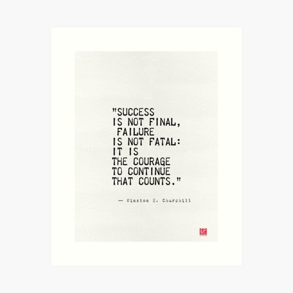 Item preview, Churchill's quote designed and sold by epicpaper quotes.